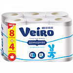 VEIRO Туалетная бумага 2слойная белая 12 штук